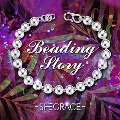 925 bracciale con maglie di perline in argento sterling&nbsp;JB412A
