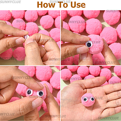 150 pompon en polyester&nbsp;DIY-SC0031-33D