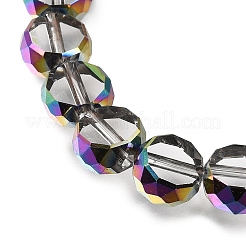 Brins de perles de verre transparentes galvanisées&nbsp;GL-CBA98F0-06A-03
