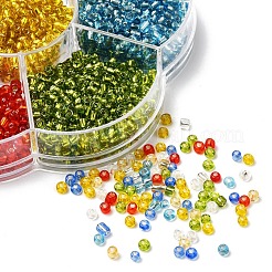 Perline rotonde in vetro a 7 colore&nbsp;SEED-YW0001-24B-01