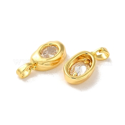 Pendentifs avec zircon cubiques à micro-pavés en laiton&nbsp;KK-H461-04G