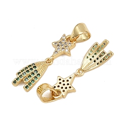 Ottone micro spianare pendenti zirconi&nbsp;KK-C132-19G