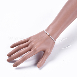 Verstellbarer Nylonfaden geflochtene Perlen Armbänder&nbsp;BJEW-JB04375-01