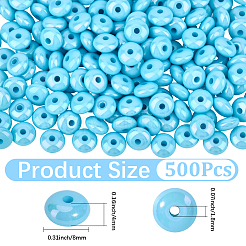500 Stück UV-beschichtete undurchsichtige Acrylperlen&nbsp;MACR-PA0001-47C