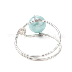 Fingerringe aus Muschelperle und Kupferdraht&nbsp;RJEW-JR00980