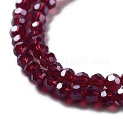 Chapelets de perles en verre transparent électrolytique&nbsp;LS-EGLA-A035-T3mm-A02