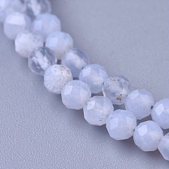 Collane di perle di agata blu naturale con pizzo&nbsp;NJEW-K114-B-A08