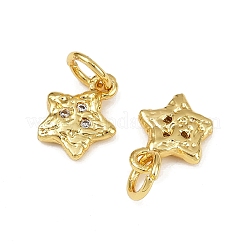 Pendentifs avec zircon cubiques à micro-pavés en laiton&nbsp;KK-D375-34G-01