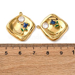 304 Edelstahl-Emaille-Anhänger&nbsp;STAS-L299-12G-01