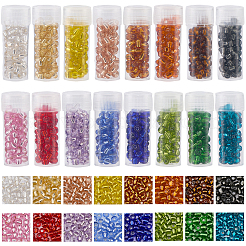 16 Farben runde Glasperlen&nbsp;SEED-SC0001-56C