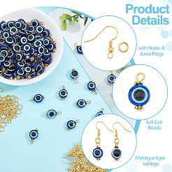 DIY-Set zur Herstellung blauer Ohrringe mit bösem Blick&nbsp;DIY-AR0002-85