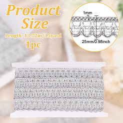 Ruban de dentelle en polyester à bord ondulé de 15 mètre&nbsp;OCOR-WH0047-93C