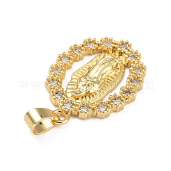 Pendentifs en laiton zircon cubique transparent&nbsp;ZIRC-A021-33G