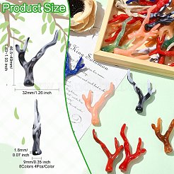 32 Stück 8 Stile undurchsichtige Acrylanhänger&nbsp;OACR-CJ0002-51