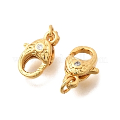 Fermagli per artiglio in zircone chiaro con zirconi in ottone micro pavimentato&nbsp;KK-G600-25G-04