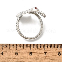 Manschettenringe aus Emaille mit Schlangenmuster&nbsp;RJEW-Q014-01P