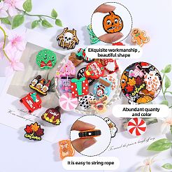 7 pz 7 stili perline di plastica in pvc a tema giorno del ringraziamento&nbsp;SIL-SZ0001-98