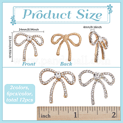 12 pz 2 colori cabochon in strass in lega&nbsp;FIND-FG0004-58