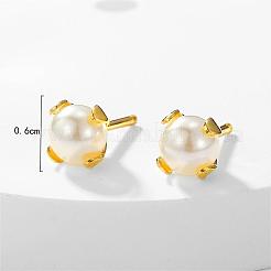 Elegante 201 Edelstahl-Imitationsperlen-Ohrstecker für Damen&nbsp;LS-FV8306