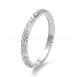 Bague en forme de dôme uni mat anti-ternissement de 2 mm pour fille et femme&nbsp;RJEW-C012-01E-P