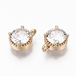Messingglas Strass Charms&nbsp;X-GLAA-S179-32-RS