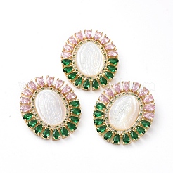 Pendentifs en laiton avec zircone cubique&nbsp;KK-E781-02G