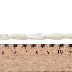 Natürlichen weißen Muschelperlen&nbsp;PEAR-B002-01B-A
