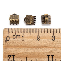 Eisenband Crimp-Enden&nbsp;E004Y-6x6mm-M