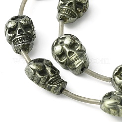 Fili di perline di pirite naturale di halloween&nbsp;G-D067-K04