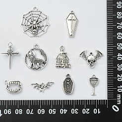 100 Uds 10 estilos colgantes de vampiro de aleación de estilo tibetano&nbsp;TIBEP-CJ0002-81