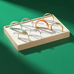 2 Supporti Per Orologio A T In Legno E Velluto - Portabracciali Nero E Verde Scuro - Foto 10