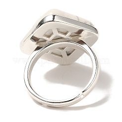 Anneaux ajustables en howlite naturelle&nbsp;RJEW-H240-01S-18