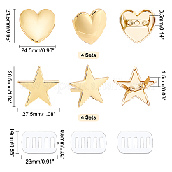 8 Satz dekorativer Schnallenclip für Taschen aus Legierung in 2 Stilen&nbsp;DIY-WR0001-86