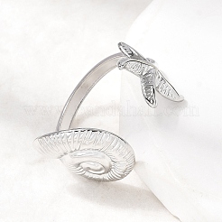 Anelli polsini aperti in acciaio inossidabile 304 per donna&nbsp;RJEW-K313-16P