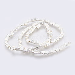 Brins de perles à 2 trou en hématite synthétique non magnétique galvanisée&nbsp;G-E495-11A-03