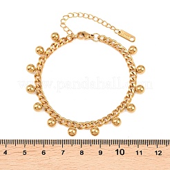 201 bracelets à chaîne en acier inoxydable&nbsp;BJEW-P380-02G