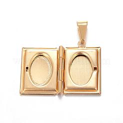 Ionenplattierung (IP) 316 chirurgischer Edelstahl Medaillon Anhänger&nbsp;STAS-N0016-06G