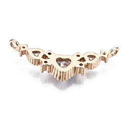 Maillons de pendentifs en zircone cubique transparente en laiton micro pavé&nbsp;X-KK-S359-162-RS