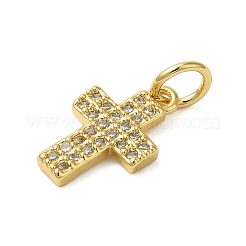 Micro Pave Bijoux de zircone cubique en laiton de placage en râtelier&nbsp;KK-P279-10G