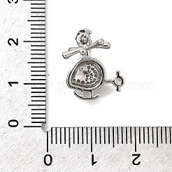 Breloques en laiton avec zircone cubique de micro pave&nbsp;KK-P336-28P