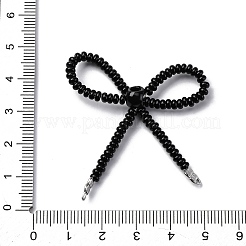 Perline di semi in lega e vetro con fiocco per lampadari&nbsp;PALLOY-D359-03G