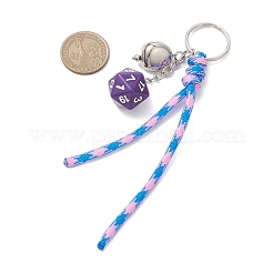 6 porte-clés en corde polyester et élasthanne à 7 noyaux intérieurs&nbsp;KEYC-JKC01336