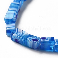 Fili di perline di vetro millefiori fatto a mano&nbsp;LAMP-F026-01A