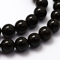 Natürliche goldenen Glanz Obsidian Perlen Stränge&nbsp;X-G-F364-08-6mm