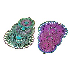 Pendentifs en acier inoxydable 304 avec placage ionique (IP) et ornements métalliques gravés&nbsp;STAS-G328-01RC