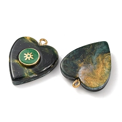 Pendentifs en résine en acier inoxydable 304&nbsp;STAS-F352-07A-02