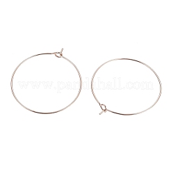 Boucles d'oreilles créoles en acier inoxydable chirurgical 316L avec placage ionique (IP)&nbsp;STAS-G130-03RG-30MM