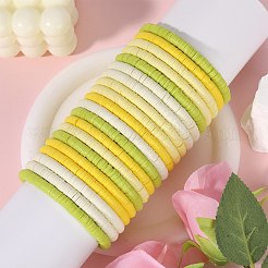 Ensemble de bracelets extensibles de surfeur heishi en argile polymère&nbsp;BJEW-SW00131