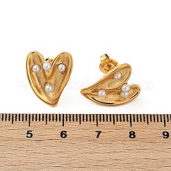Pendientes de botón de acero inoxidable 304&nbsp;EJEW-G423-29D-G