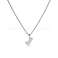 Dinosaurier 201 Edelstahl Anhänger lange Halsketten&nbsp;FS-WGBC43E-01